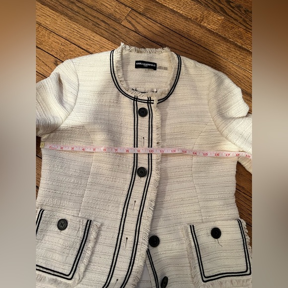Karl lagerfeld jacket white size 4 - Picture 4 of 7